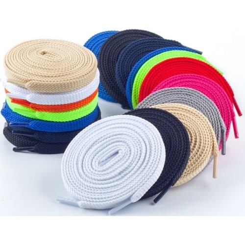 1 Pair Flat Shoe Laces Double Layer Precision Weaving Shoelaces Used For 574 NB 327 Casual Sports Shoes White Shoelace