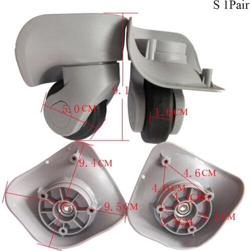 1 Pairs Replacement Luggage Wheels Suitcases Repair Trolley Rubber Wear-resistant Luggage Wheel Universal Travel Suitcase Parts