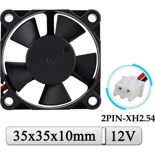 1Pcs Gdstime DC 12V Fan 35x35x10mm 35mm Mini Axial Laptop Cooler Fan 35mmx10mm 3.5cm Micro Brushless Audio Cooling Fan