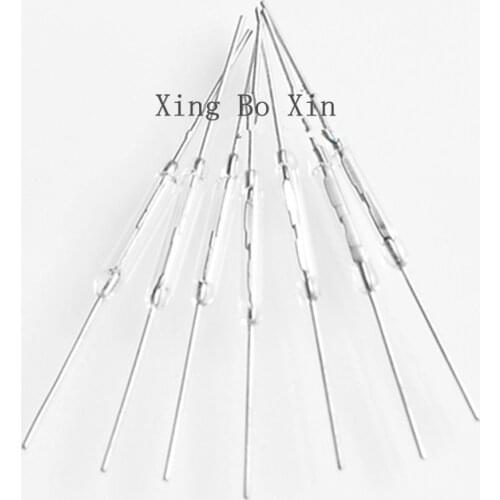 100pcs/LOT Reed Switch 2X14MM GLASS White Color opens the contact Low Voltage Current