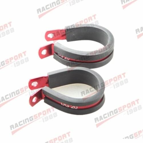 2PCS Aluminum Rubber Cushioned Clamp ID 38.1mm AN20 Racing Vacuum Red