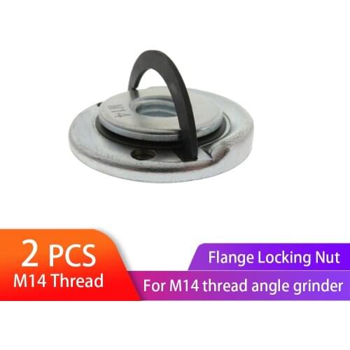 2pcs Quick Change Locking Flange Nut M14 Thread Inner Outer Flange Nut Set for Angle Grinder Power Tool Accessories