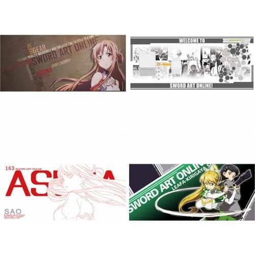 Anime Sword Art Online Sao Kirito Yuuki Asuna Cosplay Mouse Pad Mat Kirigaya Kazuto Mousepad 40x90cm Large Size Gift