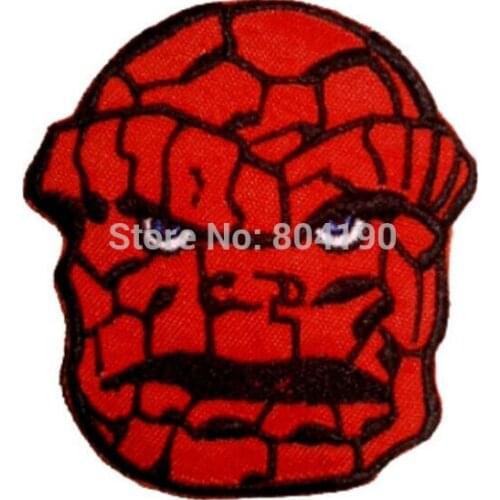 3.5" The Thing Face Comic Fantastic Four Villain Embroidered Movie Iron On Patch Custome TRANSFER APPLIQUE