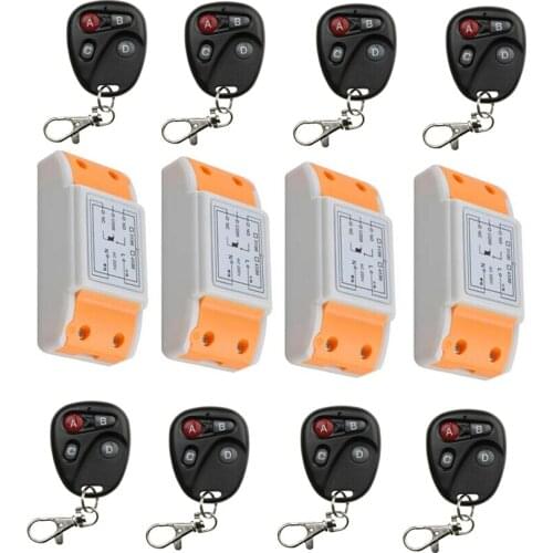 220 v 1 ch wireless remote control switch 4 piece receiver +8 piece transmitter light /lamp