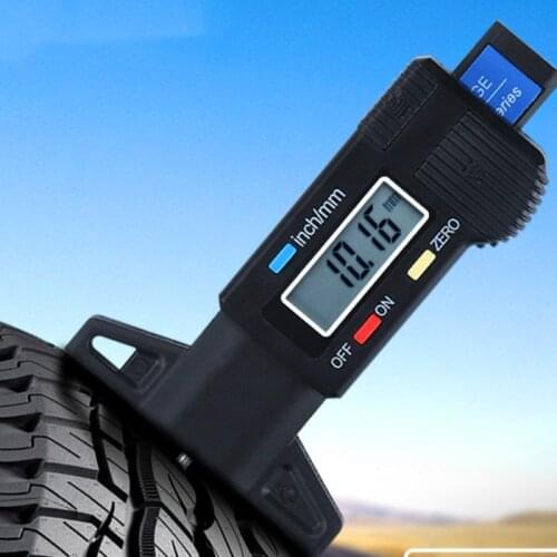 Digital Car Tyre Tire Tread Depth Gauge Meter Measurer Tool Caliper Thickness Gauges Tread Brake Pad Shoe Tire Monitoring System