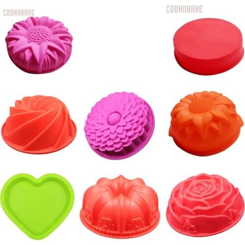 COOKNBAKE DIY Silicone Big Cake Mold Popular Baking Tools Birthday Cake Mold Health Materials New Arrive Product