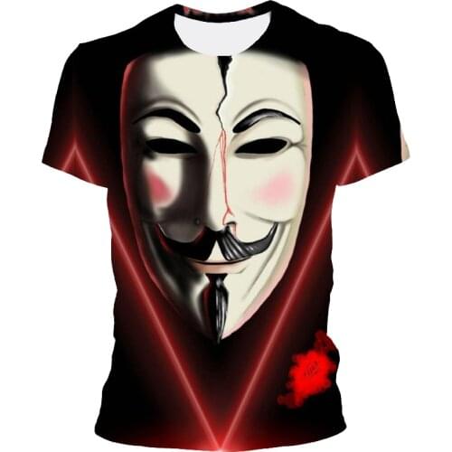 3D print mens t-shirt summer humane round collar polyester short sleeve T-shirt 3D top casual street sports T-shirt XXS - 6XL