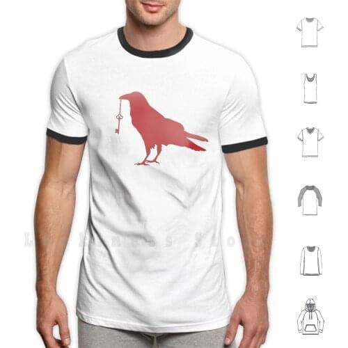 Red Raven With Key T Shirt DIY Cotton Big Size S-6xl Raven Key Open Science Open Access Piracy Sci Hub Science Scientific