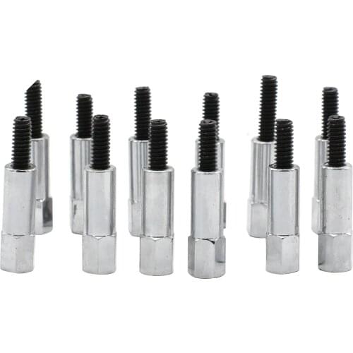 Chrome Valve Cover Bolt Set Replacement for Chevy 283 305 327 350 383 SBC Stud Kit 12 pcs/Set