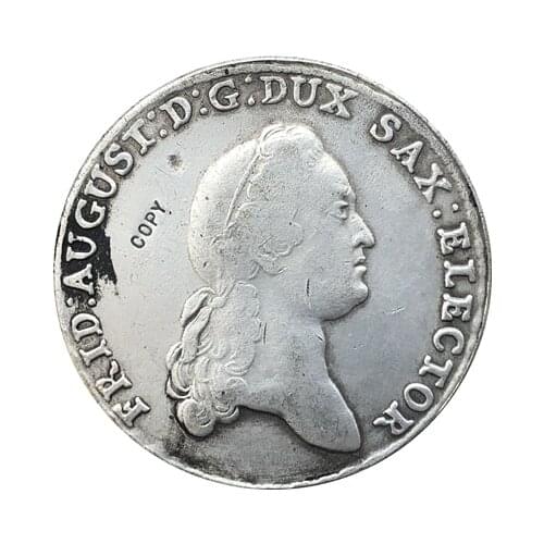 FREE SHIPPING wholesale Replica 1775 EDC Thaler German States Saxony Coin Copy 90% coper manufacturing