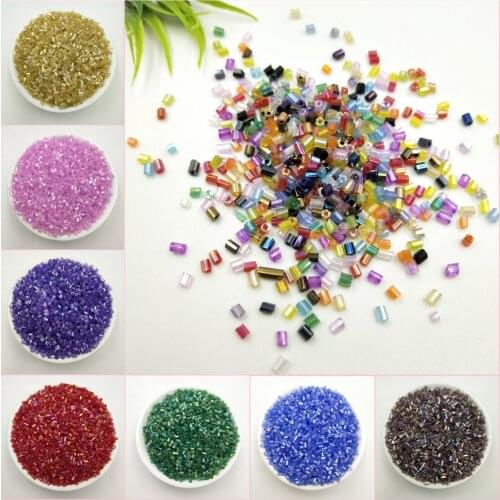 10G/lot 2MM Cylindrical Round Czech Glass Beads Colorful Seed Spacer Loose Beads For Jewelry Making DIY Accessories Wholesale