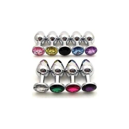 Metal Anal Butt Plug,Booty Beads Sex Toy Stainless Steel Crystal Jewelry Anal Plugs Sex Toys 96*40MM Free by DHL 50pcs/lot