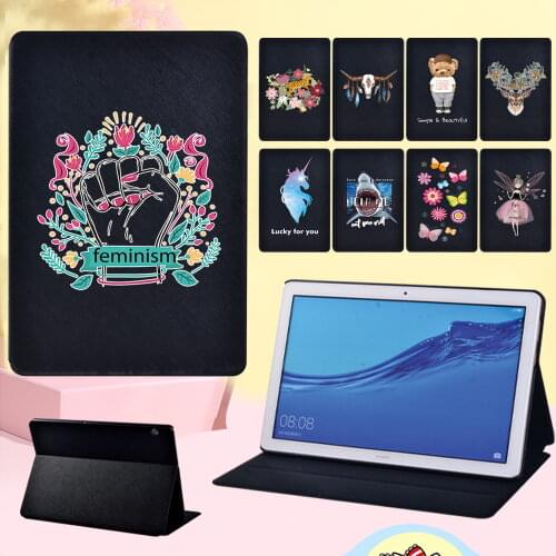 Cartoon Tablet Case for Huawei MediaPad MediaPad T5 10 10.1"/T3 10 9.6"/T3 8.0 -high Quality Shockproof Leather Stand Cover Case