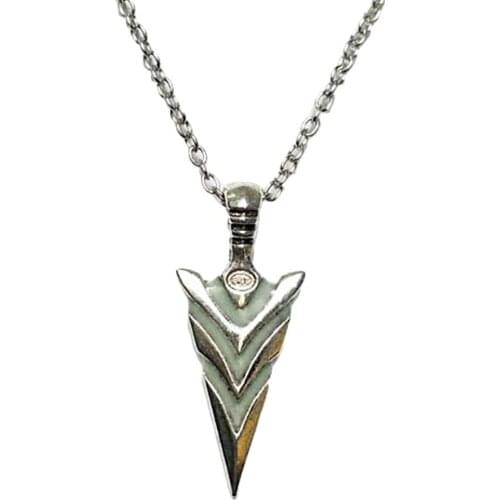 NEW Fashion Creative Women Men Glowing Arrow Pendant Necklace Luminous Long Chain Punk Choker Statement Jewelry hip hop