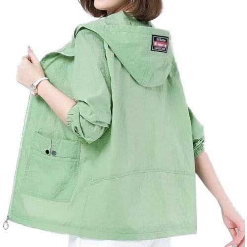 Sun Protection Clothing Women2021New Summer High-End Breathable Jacket Lady Plus Size Anti-Ultraviolet Female Beachwear Coat 138