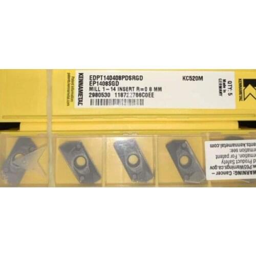 ORIGINAL 10PCS CARBIDE INSERT EDPT140408PDSRGD KC520M