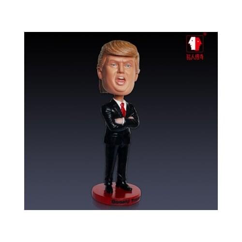 Crafts Lovely Home Donald Trump U.S. President Trump Bobblehead vehicle resin crafts people car decoration