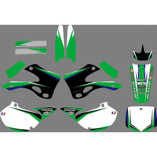 Full set of Graphics Decals Kits free Customized Numbers Names 3M Stickers For KAWASAKI KX125 KX250 1993 1992 125 KX 250 KX