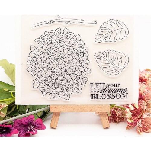13.5x11.5cm Blossom Transparent Seal Clear Stamps Cutting Dies Roller Stamps DIY Scrapbook Album / Card Production