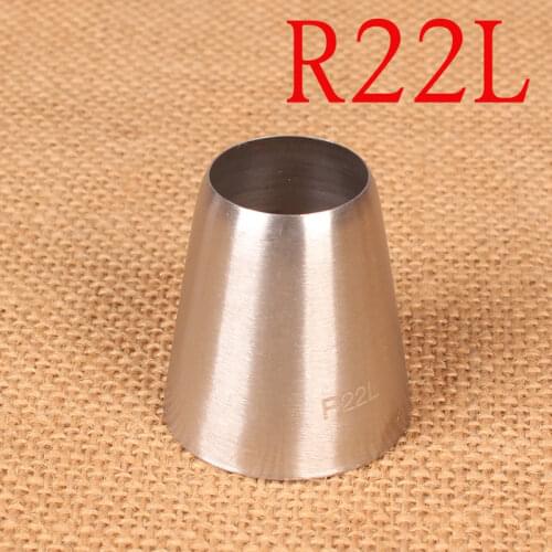 R22l Extra Large Large round Hole Cream Decorating Mouth Simple Wind Stainless Steel Cake Baking Tool