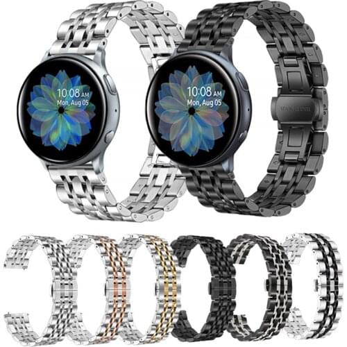 Stainless Steel Strap for Samsung Galaxy Watch Active 2 44mm 40mm/42 46mm Band Bracelet for Gear Sport S3 WristBand 20mm 22mm