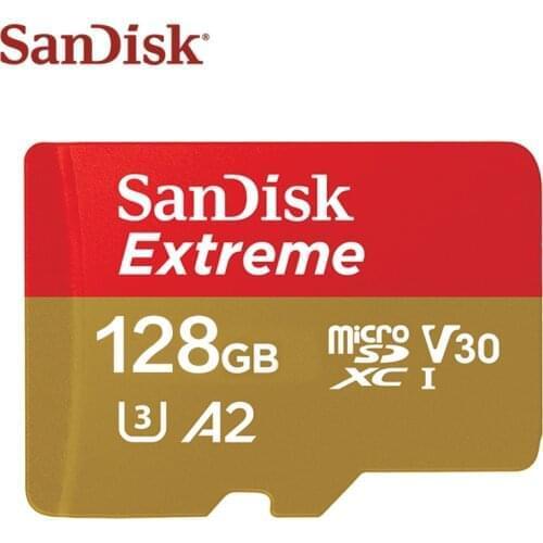 Sandisk Flash Memory Card Extreme Micro SD Card A2 V30 U3 Flash Card 64GB 32GB TF Card 128GB Memory Microsd For Free Ship