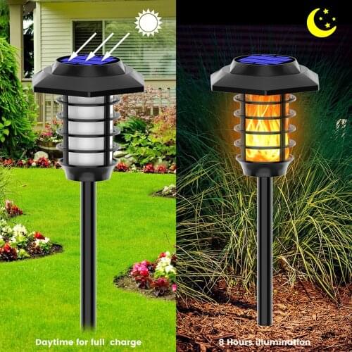 LED Solar Buried Lawn Light Warm Cold White Waterproof Garden Pathway Spike Lamp Solar Bollard Light Led Solar Stick Lights