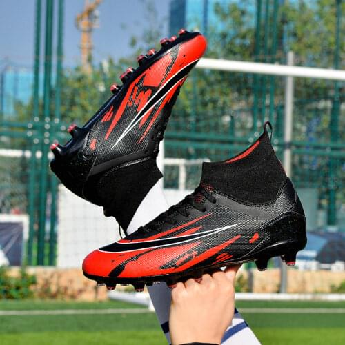 Outdoor mens football shoes high ankle children parent-child non-slip shoes training sports neutral training sports shoes