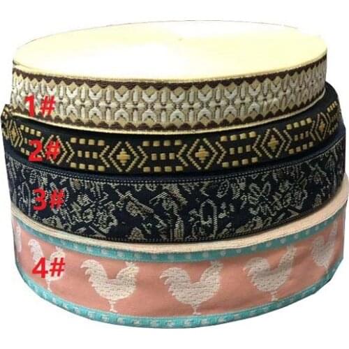 10yards/lot wide 1.5-4cm Woven Jacquard Ribbon Trims stripe Geometric animal design for clothing accessory LS-0770