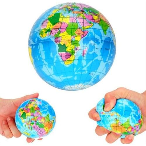 2PCS Stress Relief World Map Jumbo Ball Atlas Globe Palm Ball Planet Earth Ball Toy outdoor balls gift for kid A6