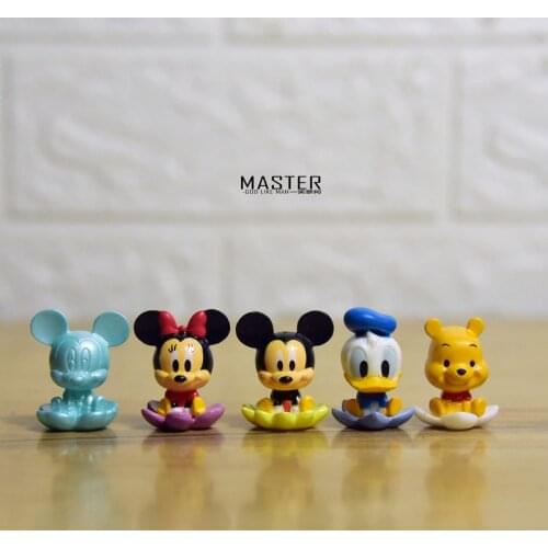 24pieces 3cm Disney Micke Minnie mouse Winnie the Pooh ornaments made toy cake decoration Photo frame, mobile phone, earring