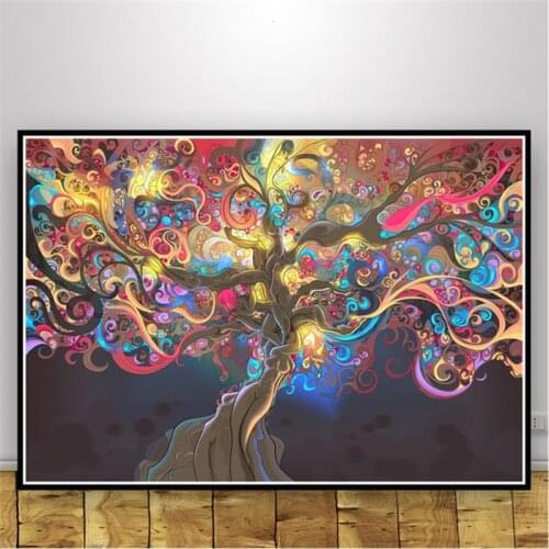 Abstract Blacklight Paintings Art Psychedelic Trippy Poster Prints Modern Wall Canvas Wall Pictures For Living Room Home Decor
