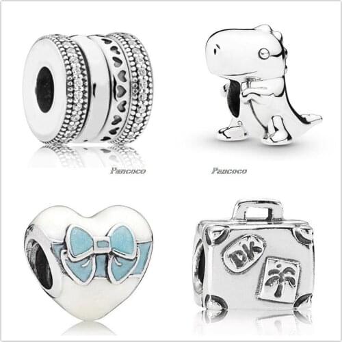 Authentic 925 Sterling Silver Bead Charm Red Enamel Snow Whites Apple Beads Fit Pandora Bracelet & Necklace Diy Jewelry