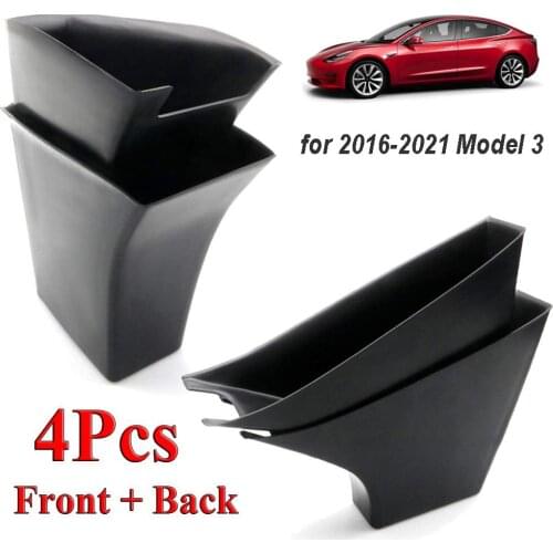 Car Accessories for Tesla Model 3 2016-2021 Auto Door Side Armrest Box Storage Handle Tray Organizer Container Hidden Holder Box