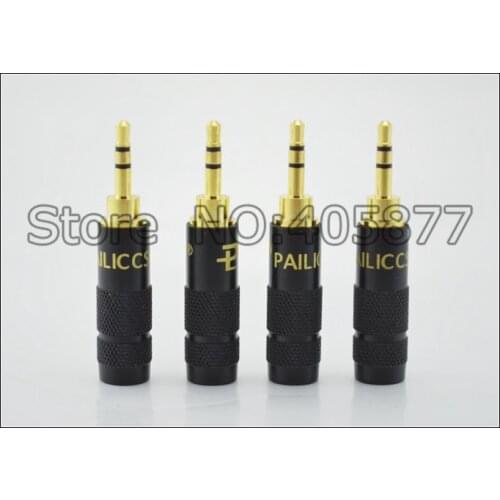 Free shipping 50PCS/lot Hifi 2.5mm Male Plug Gold Plated Stereo Audio Jack for DIY adapter 3pole 2.5MM stereo headphone plug