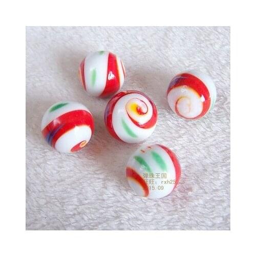 Free shipping 5pcs/lot 25mm Red White color tai chi design marbles jump chess pieces Water clusters box decorative glass marbles
