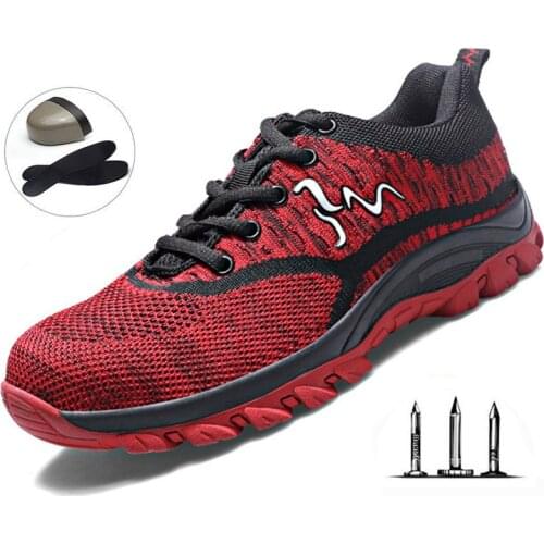 Anti-smashing And Puncture-proof Safety Shoes Mens Summer Anti-smashing Shoes Breathable Steel Head Outdoor Training Shoes