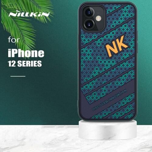 For iPhone 12 Pro Max Case Nillkin Luxury Striker 3D TPU&PC Textured Silicone Back Cover for iPhone 12/12 Pro/12 Mini Phone Case