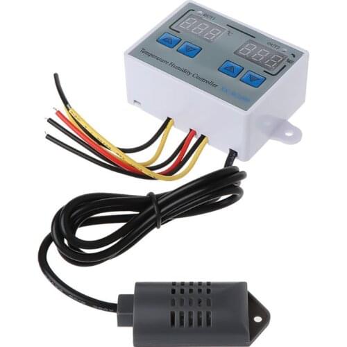 12VDC 110~220VAC Digital Thermostat Humidity Controller Egg Incubator 10A Direct Output Hygrometer Control