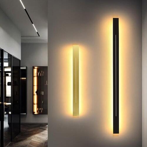 Thrisdar Simple Personality Long Strip Led wall lamp Bedroom Bedside Wall Light Staircase TV Sofa Background Wall Sconce