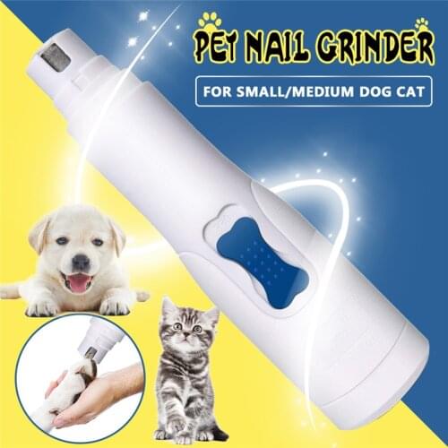 Electric Pet Paws Nail Grinder Professional Auto Dog Cat Grooming Claw Nail Clippers Trimmer Battery-powered Manicure Care Tools
