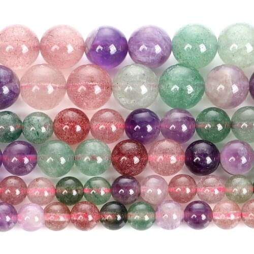3 Colors Natural Stone Charm Round Loose Beads For Jewelry Making DIY Bracelets Necklace Earring Accessories 6/8/10MM