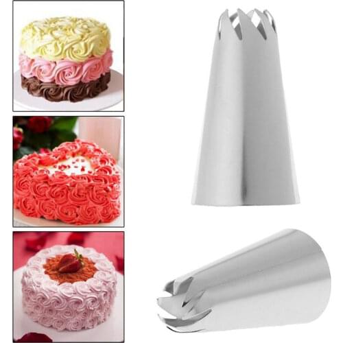 Stainless Steel Flower Icing Piping Nozzles Cake Decoration Tips Baking Tools Cake Decor Tips Nozzle Bakery Tray Mats Bakeware