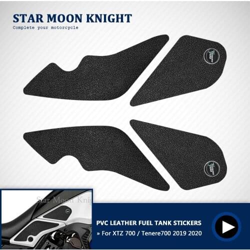 Non-slip side fuel tank sticker waterproof fuel tank Kneepad sticker PVC leather FOR YAMAHA Tenere 700 XTZ 700 2019 2020