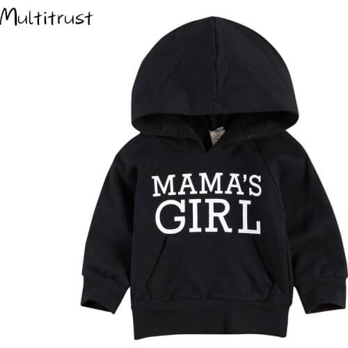 1-6Y Toddler Kids Baby Girls Hoodie Sweatshirt Children Girls Long Sleeve Letter Print Pullover Hooded Tops Children Clothing