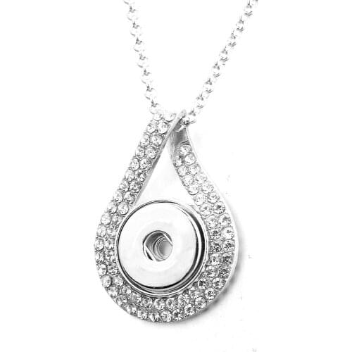 New Christmas Snap Necklace 18mm Snap Jewelry Vintage Metal Flower Snap Button Necklace DIY Snaps Pendants Necklaces