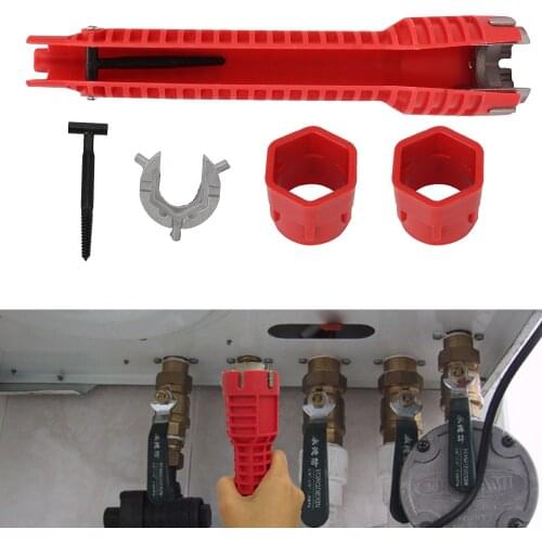 Anti-slip Maintenance Tool Kitchen Sink 8 In 1 Flume Wrench Repair spanner Plumbing Installation Wrenches