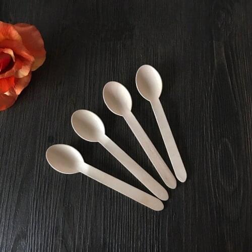 Quevinal 2000pcs/lot Party Use Disposable Wooden Fork Flatware Wood Cutlery Fork Spoon Knife