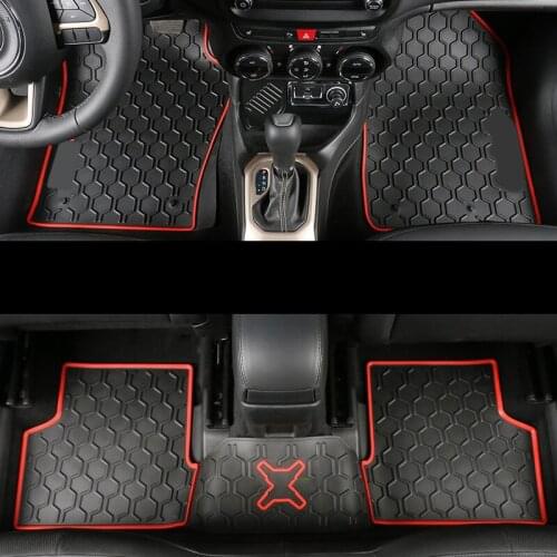 Rubber waterproof latex car floor mats Car interior accessories Special environmentally friendly latex carpet For Jeep Compass